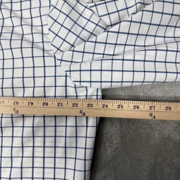 Mizzen Main Leeward Large Trim Fit Check Performance Button Up Long Sleeve Shirt - Picture 7 of 7